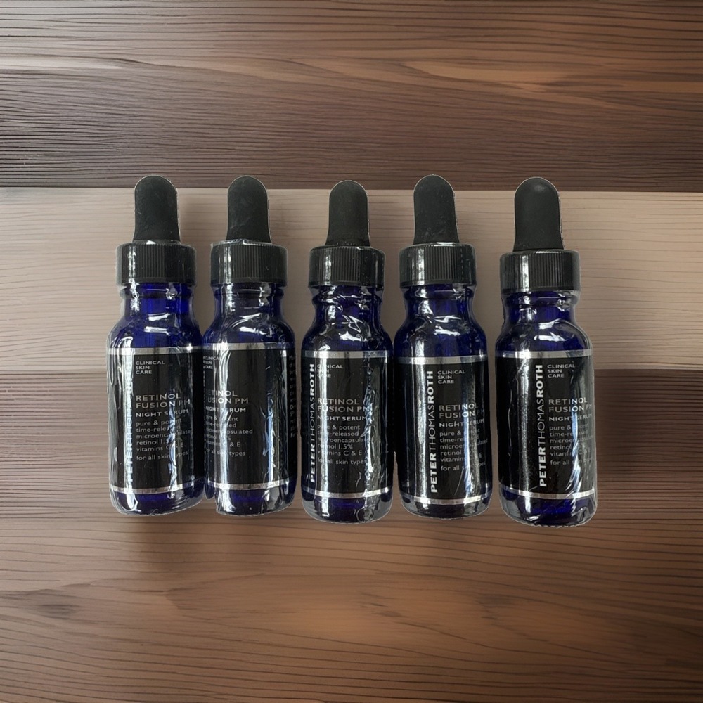 Peter Thomas Roth Retinol Fusion PM Night Serum 0.4 oz. Travel (LOT OF 5) NEW